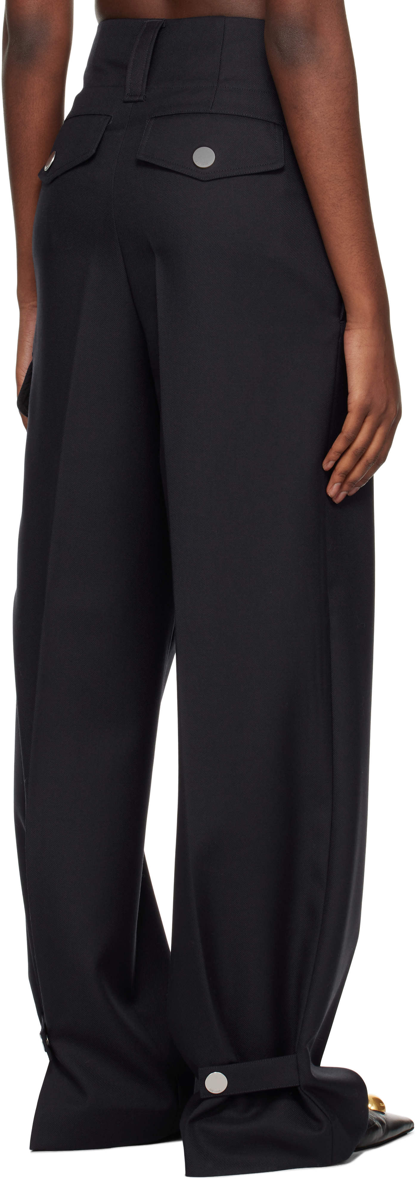 Ami Alexandre Mattiussi Navy Straight Fit Trousers In Navy Blue/4011