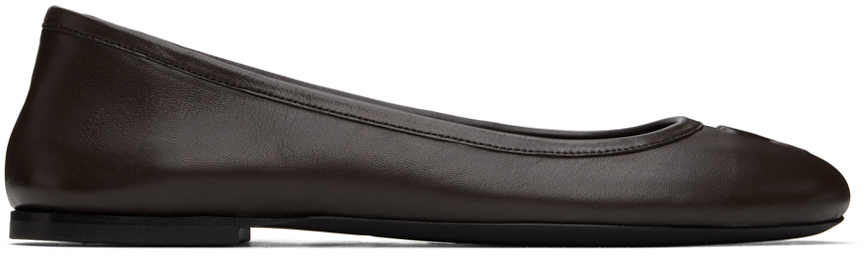 Black Round Toe Ami De Caur Ballerina Flats