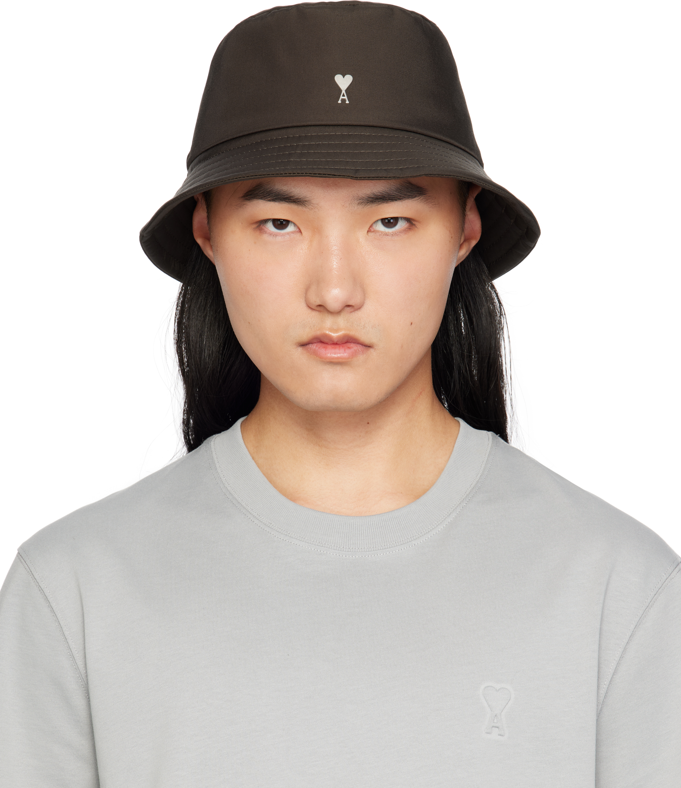 Brown Ami de Coeur Stud Bucket Hat