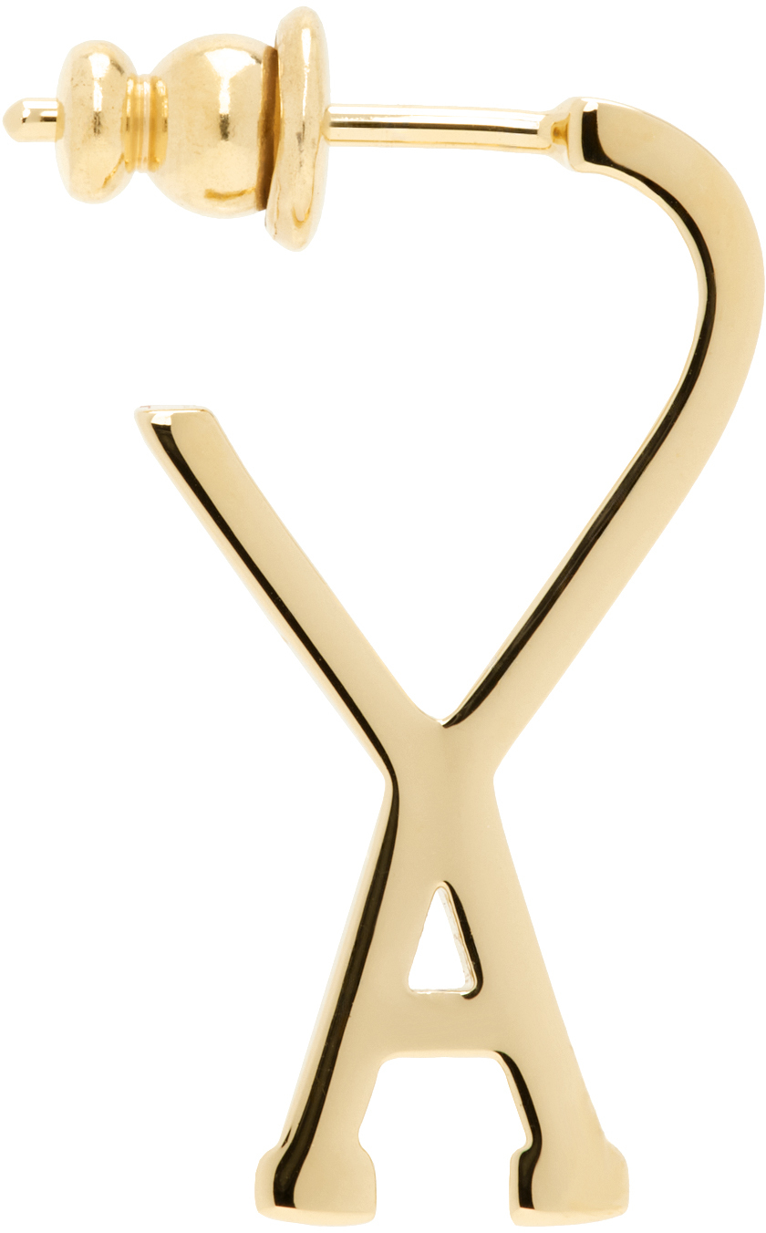 送料関税込み AMI PARIS ゴールド Ami de Coeur Hoop ピアス AMI Paris アミパリス Gold Ami de Coeur Single Earring ピアス