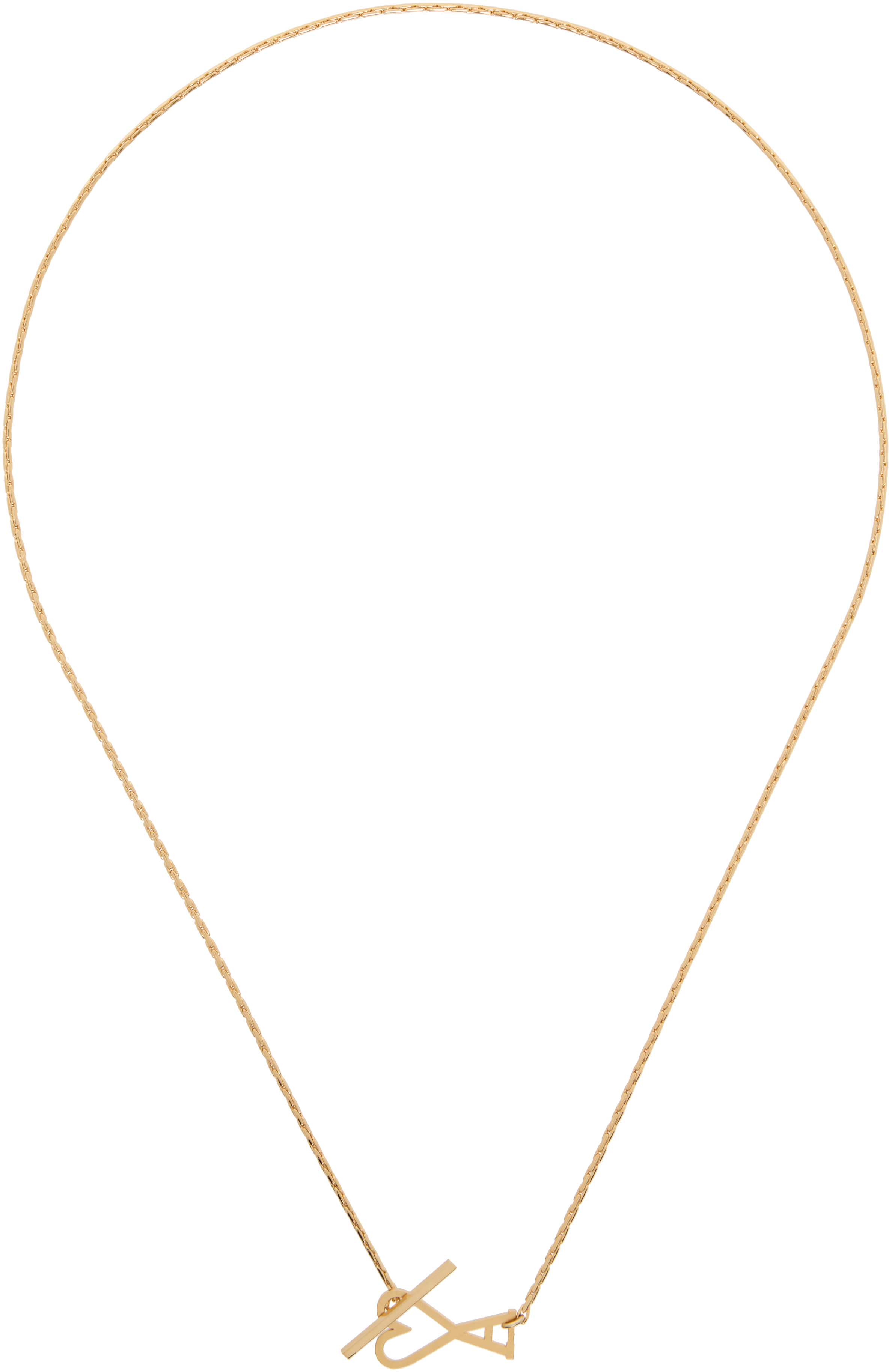 Ami Alexandre Mattiussi Gold Ami De Coeur 2 In 1 Chain Necklace In Gold/902