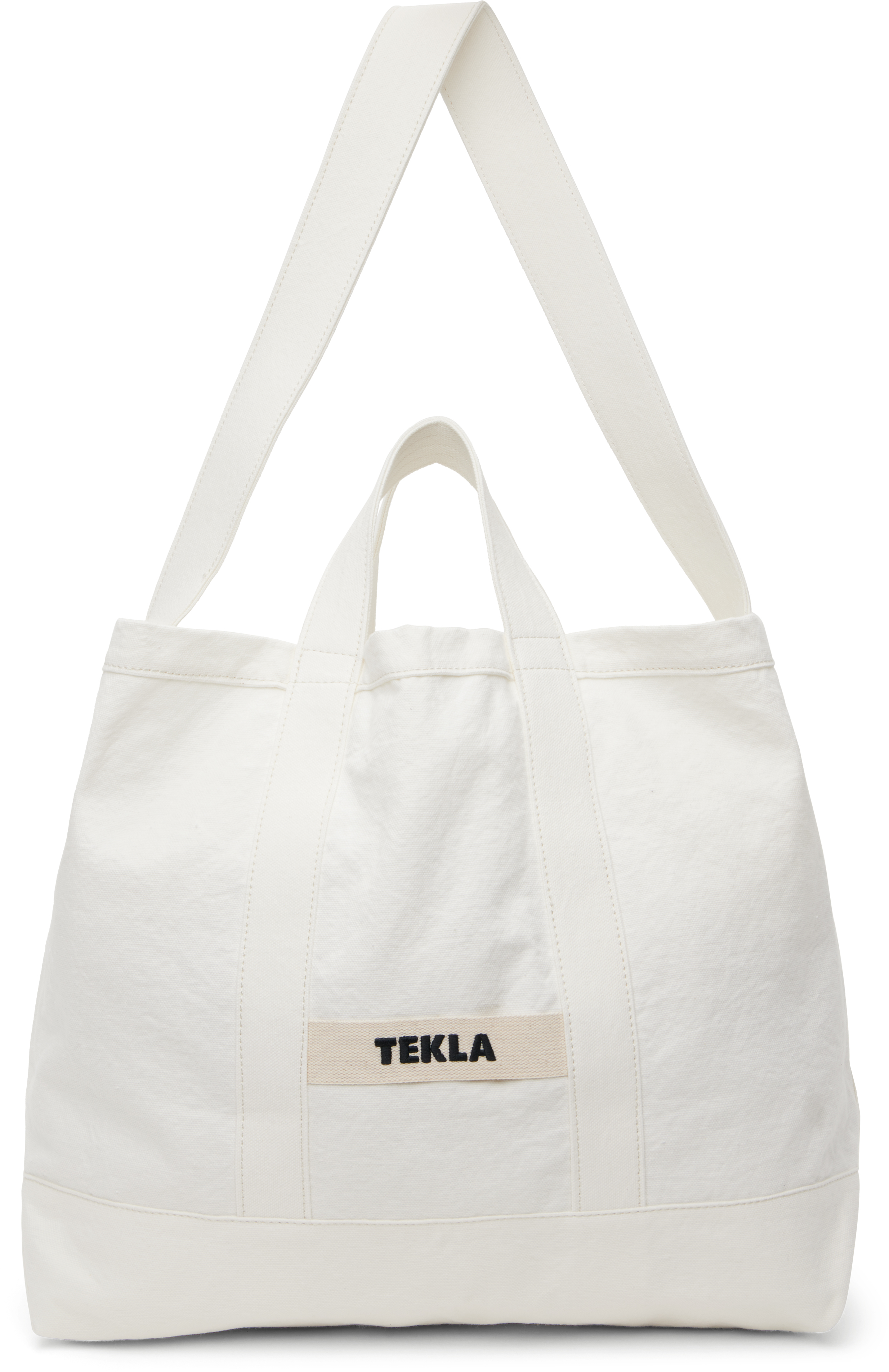 TEKLA OFF-WHITE BEACH TOTE 