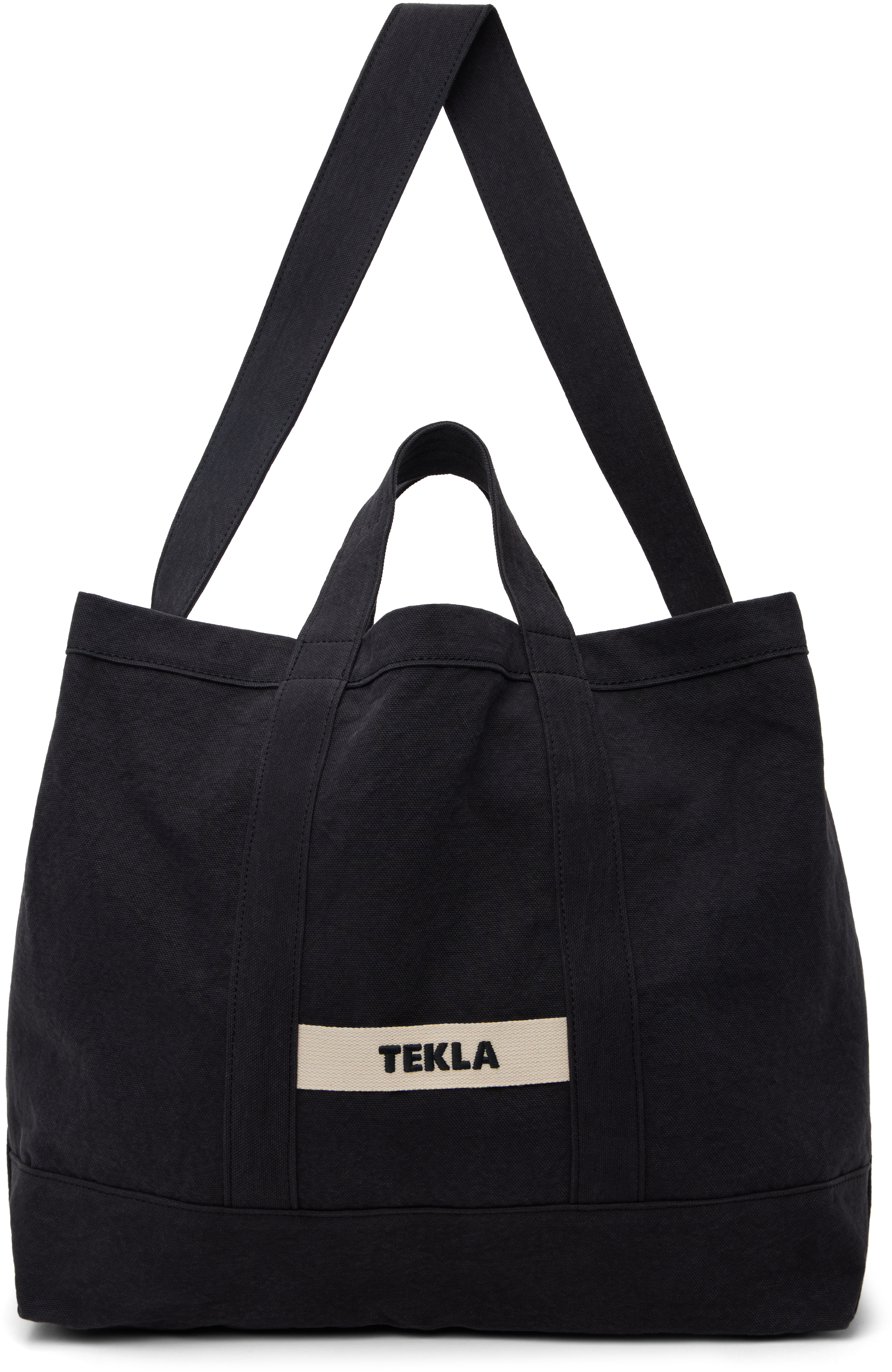 Shop Tekla Black Beach Tote In Black (core)