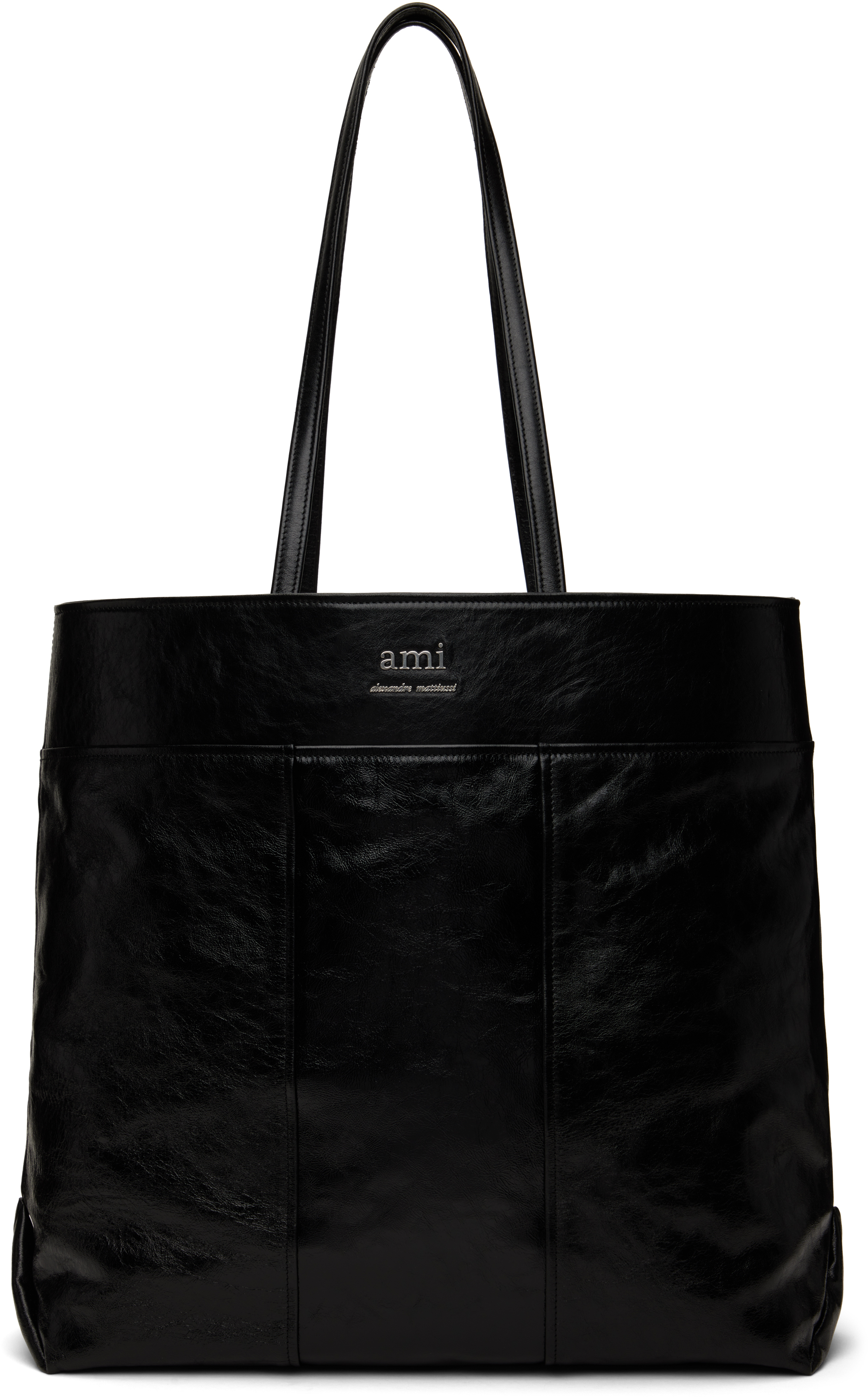 Ami Alexandre Mattiussi Black North South Ami Tote In Black/001