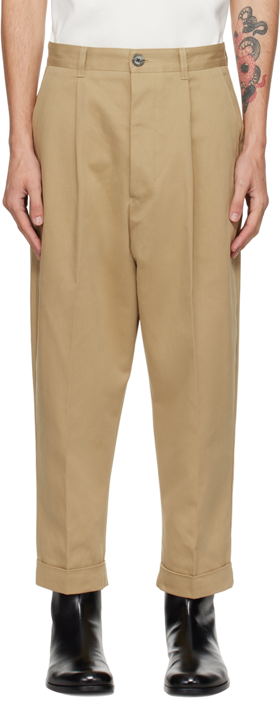 Tan Carrot Oversized Trousers