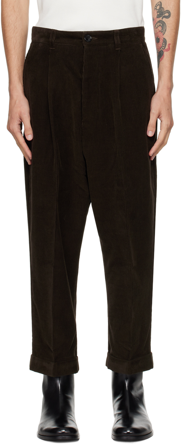 Brown Carrot Oversized Trousers