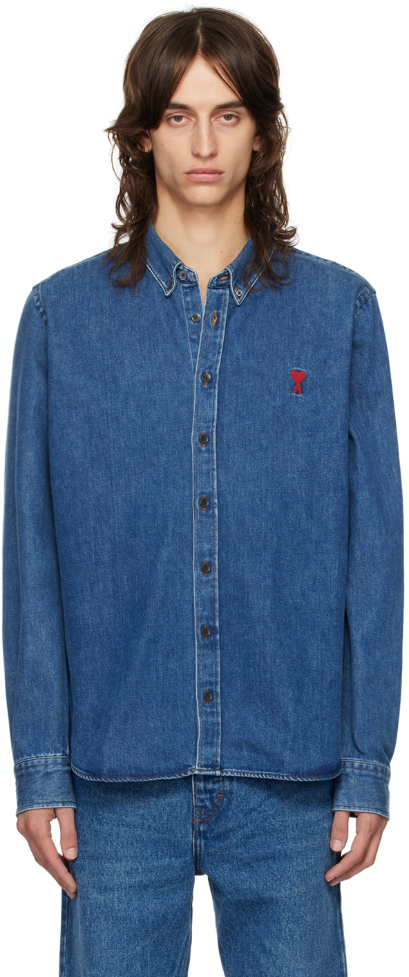 Blue Button-Down Ami De Caur Denim Shirt