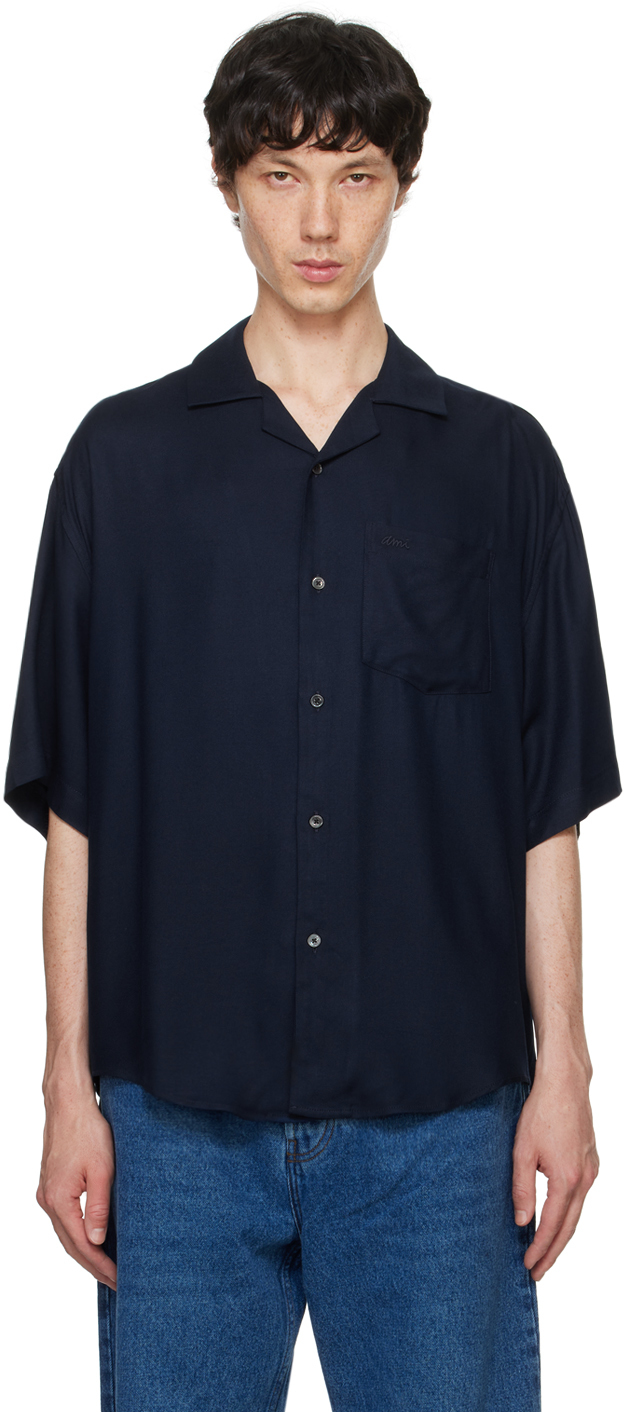 Navy Boxy Shirt