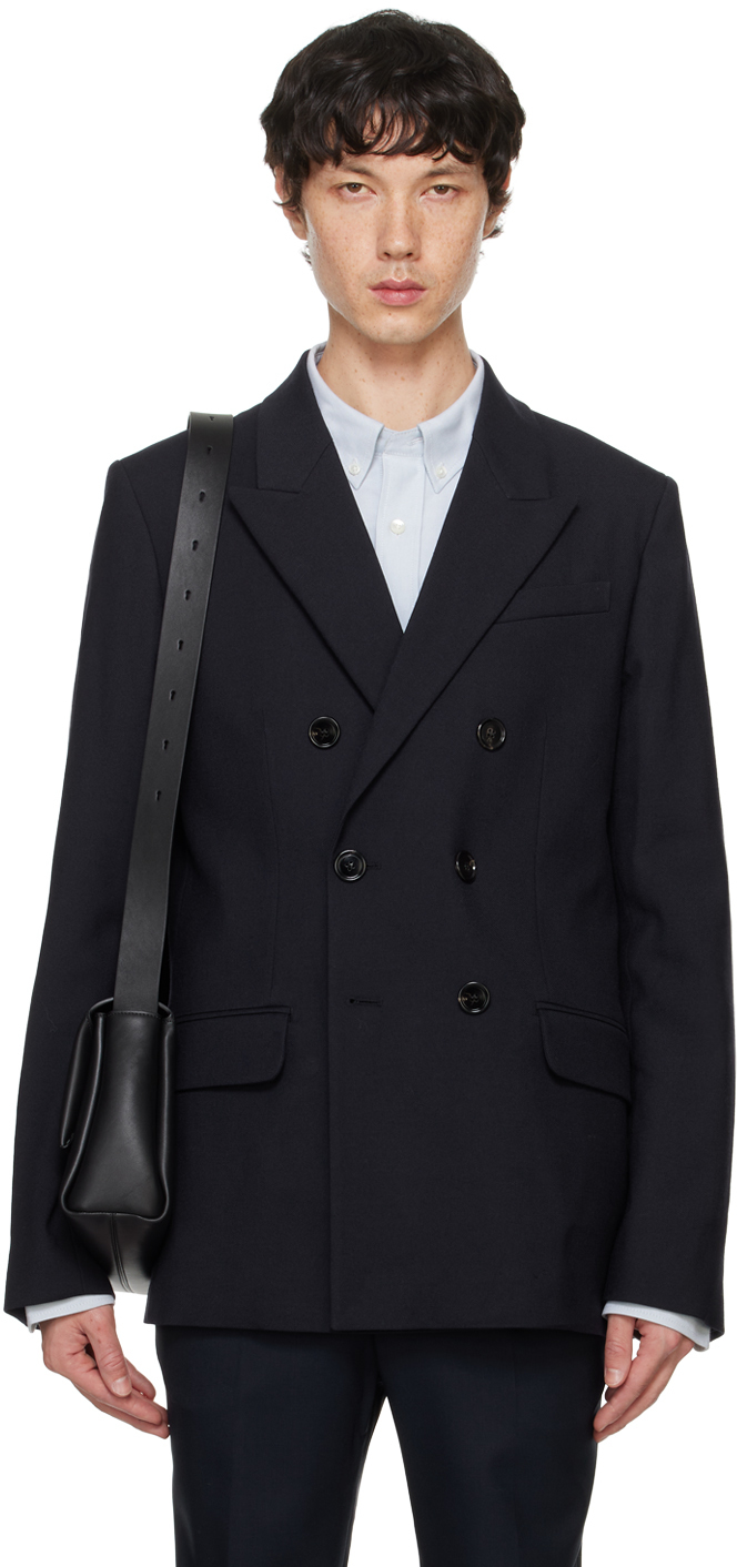 Navy Double-Breasted Blazer