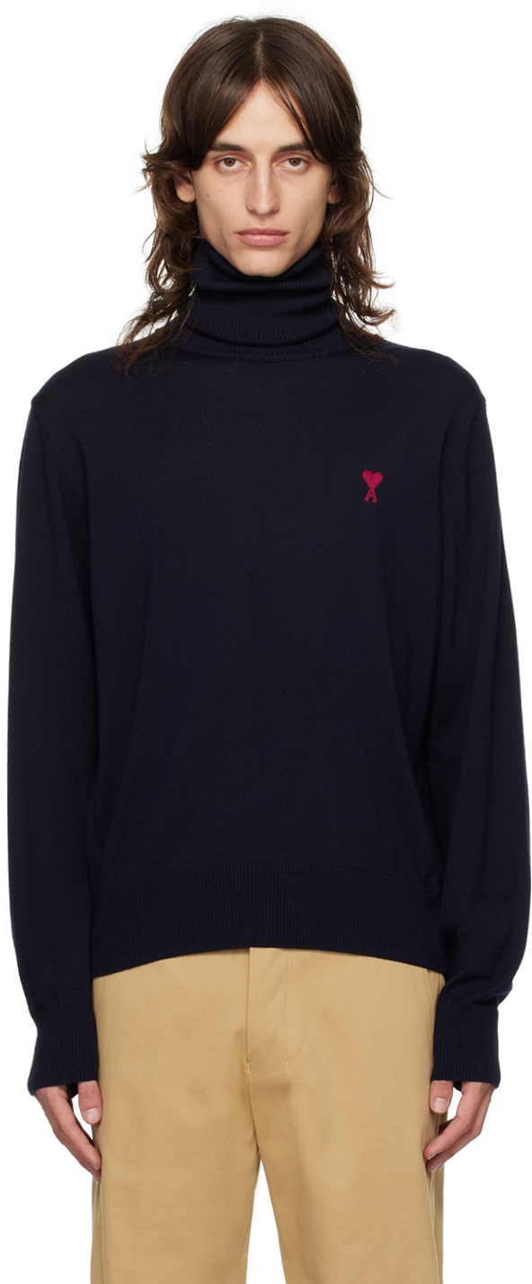 Navy Red Ami De Caur Turtleneck