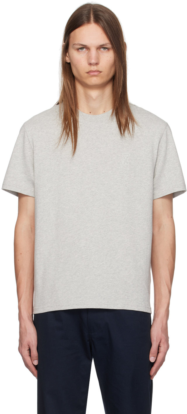 Gray Ami de Coeur T-shirt by AMI Paris on Sale