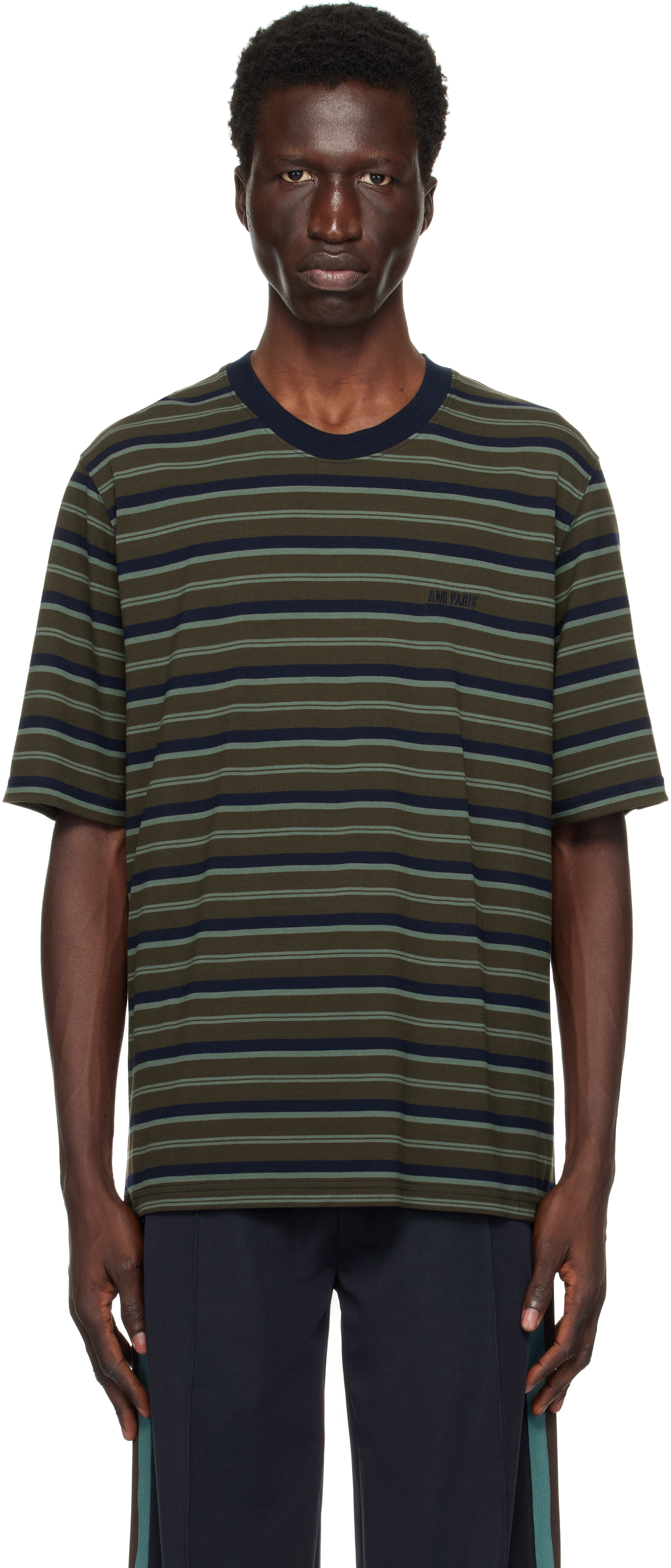 Khaki Striped T-shirt