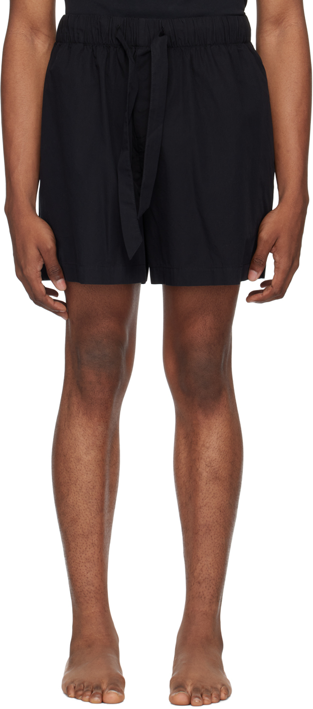 Black Drawstring Pyjama Shorts