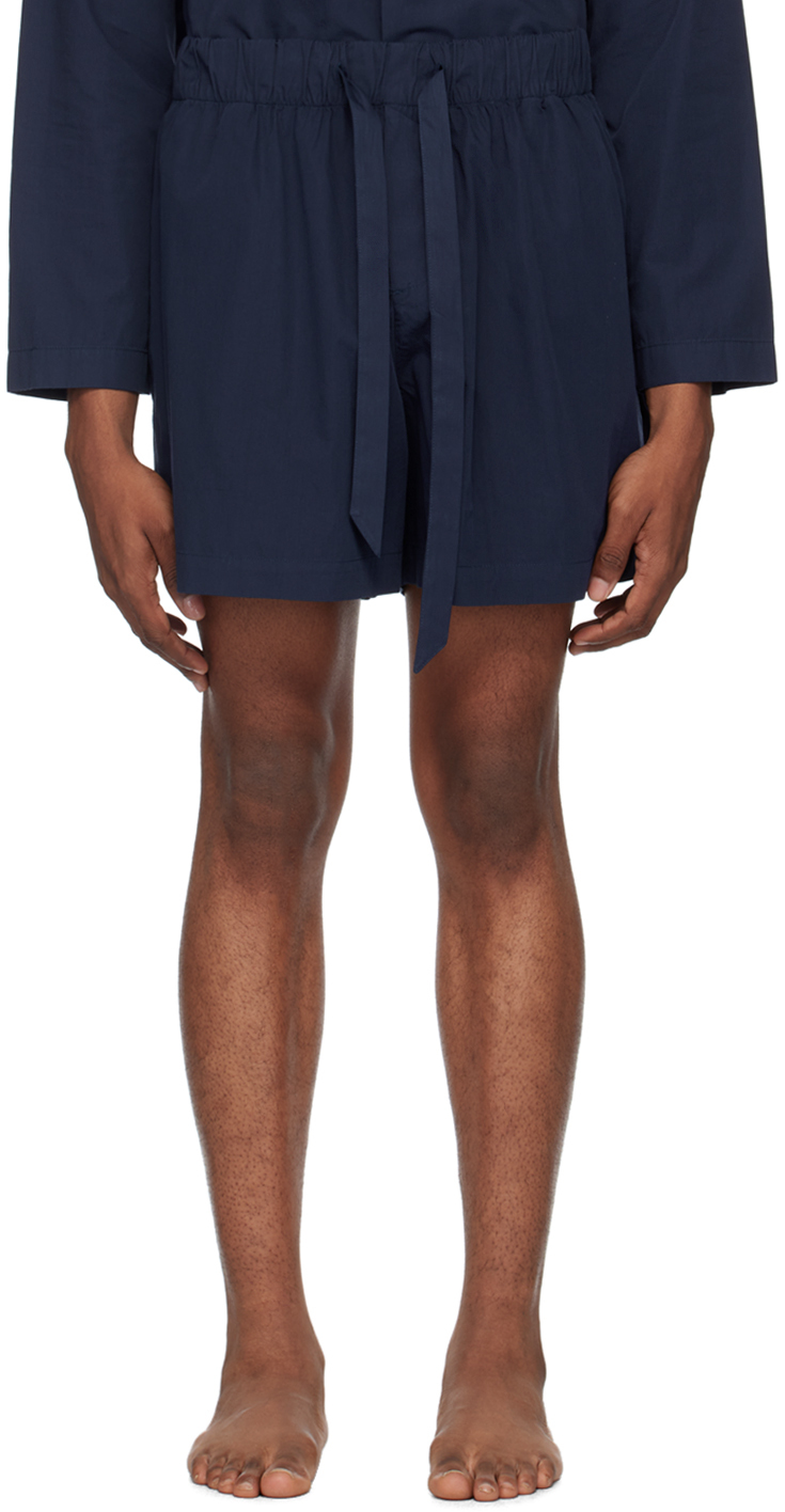 Navy Drawstring Pyjama Shorts