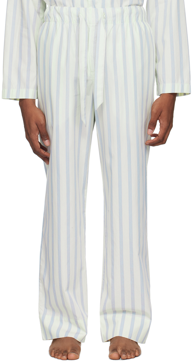 White & Blue Drawstring Pyjama Pants