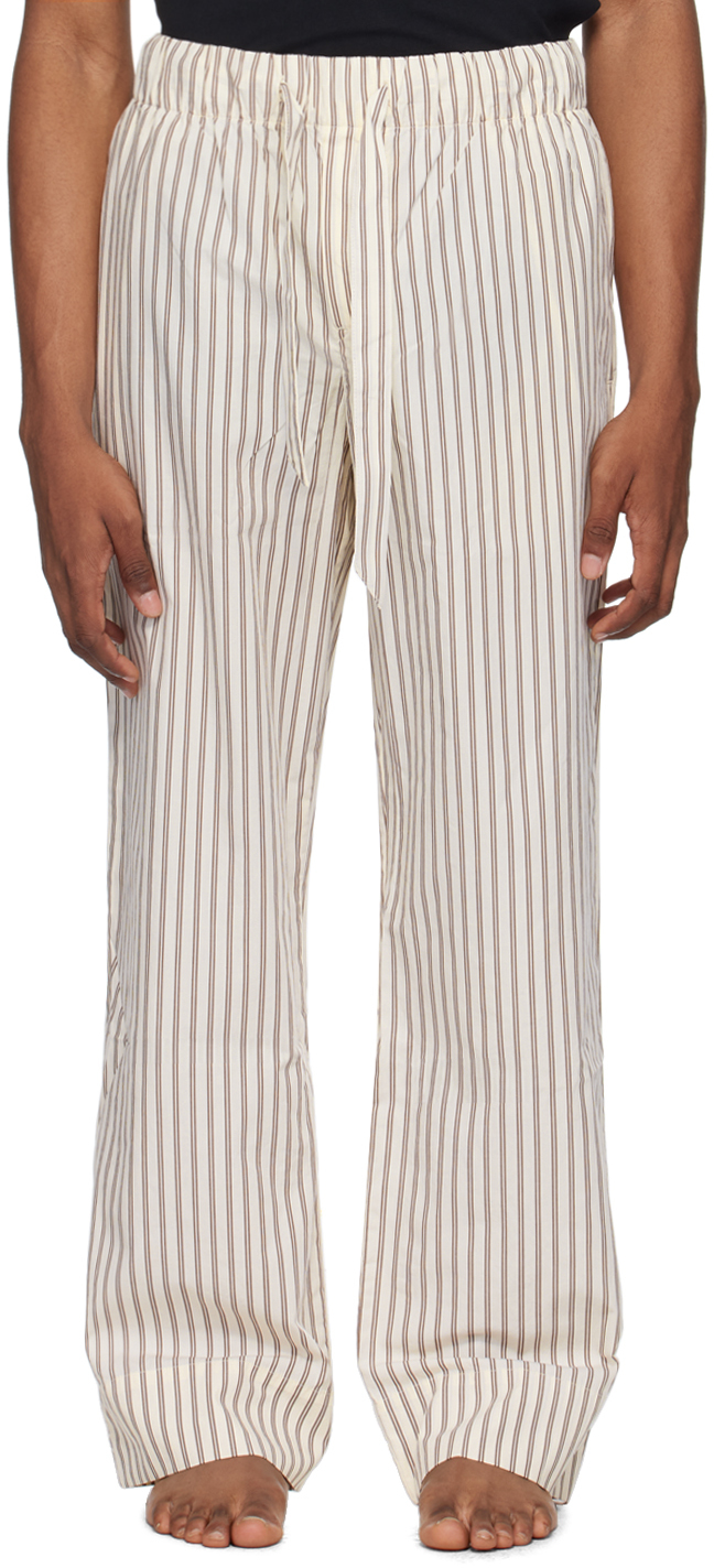 Off-White & Brown Drawstring Pyjama Pants