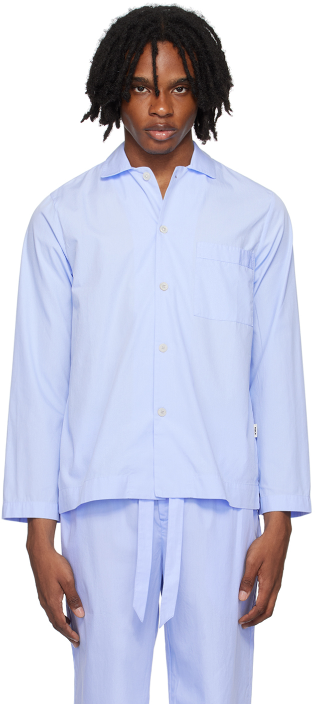 Blue Long Sleeve Pyjama Shirt