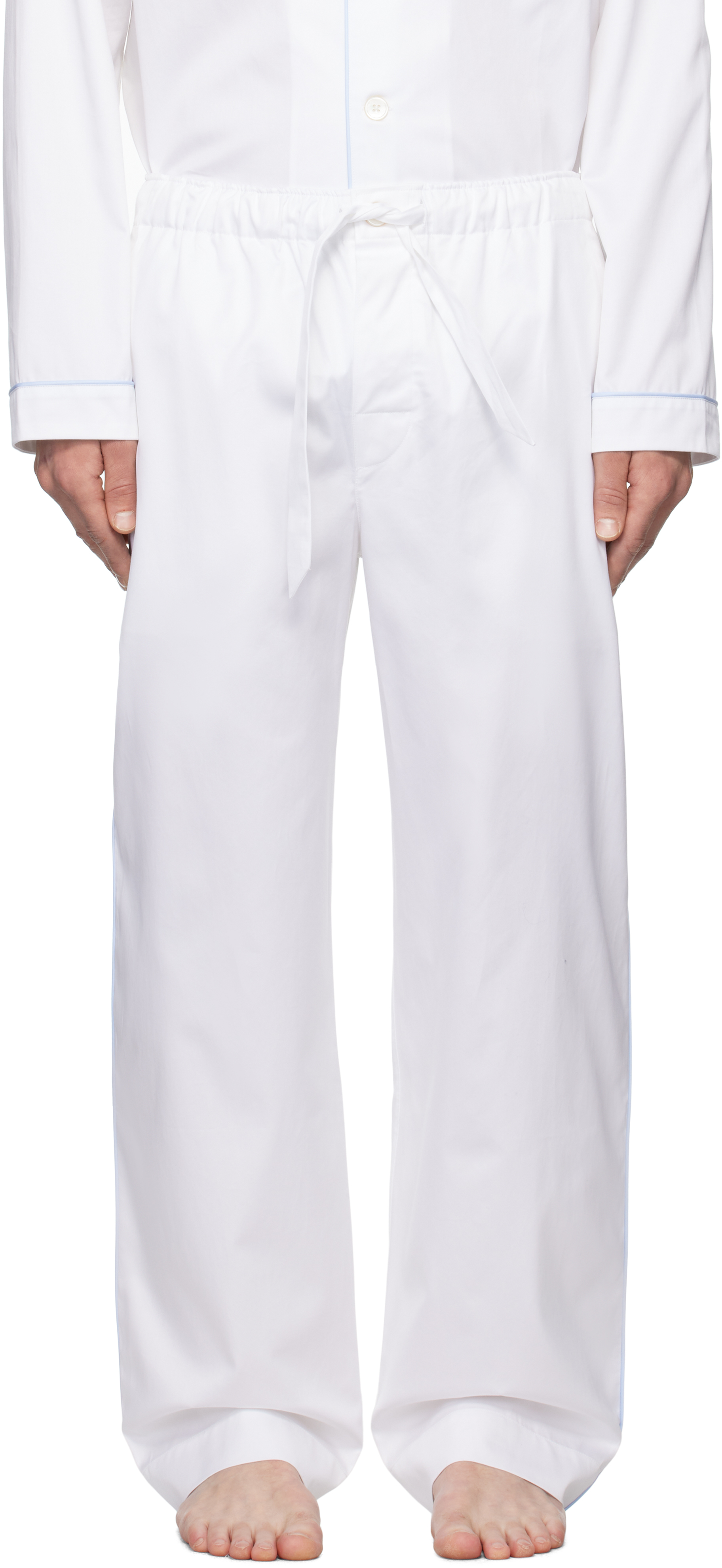 White Sateen Pyjama Pants