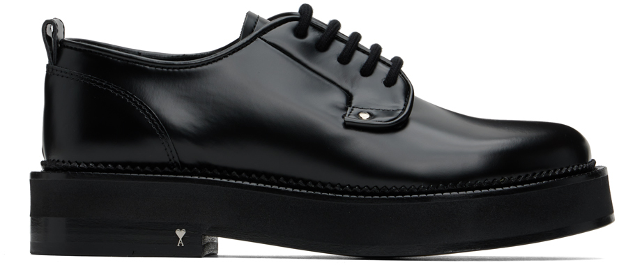 Black Anatomical Toe Derbys