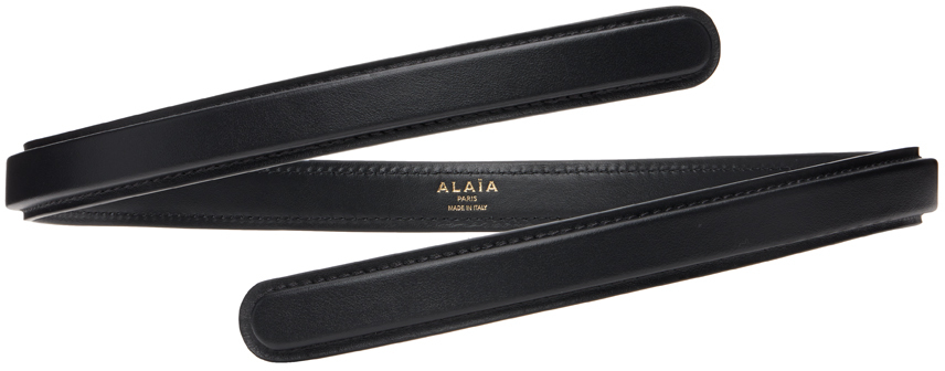 ALAÏA Black Flex Thin Twist Belt