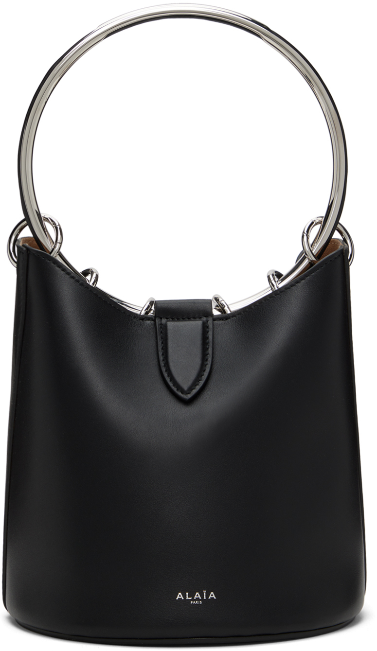 ALAÏA Black Ring Medium Bucket Bag