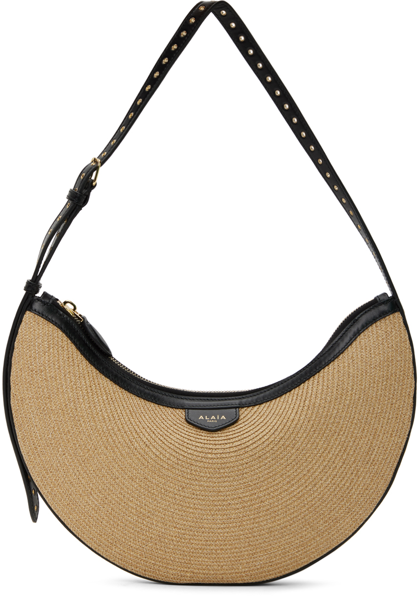 ★ALAIA直営店★DEMI LUNE ワンピースペーパーバッグ ALAÏA ONE PIECE DEMI LUNE BAG IN FISHNET PYRAMIDS |ALAÏA US