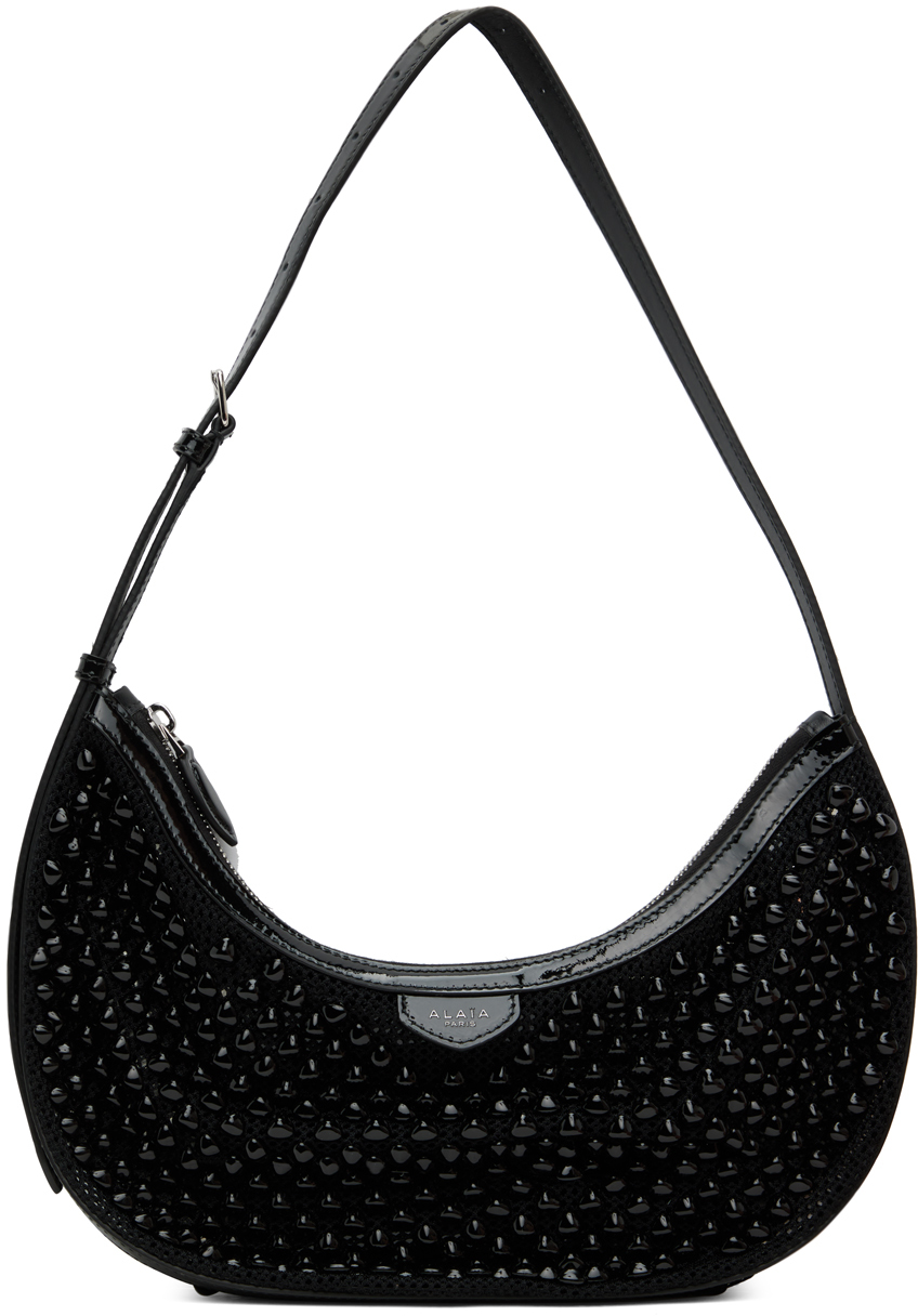 ALAÏA: Black One Piece Demi Lune Bag | SSENSE