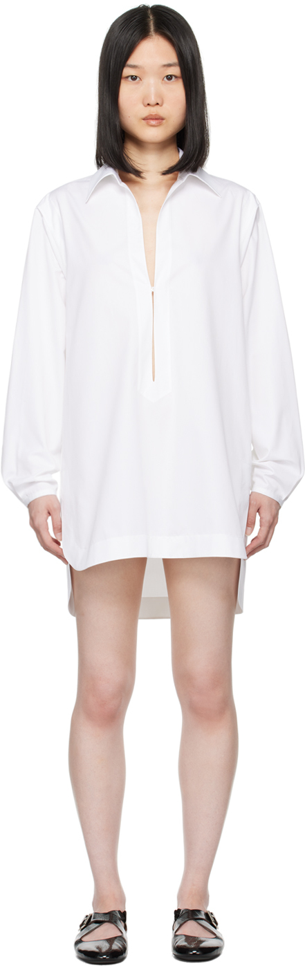 ALAÏA White Tunic Minidress