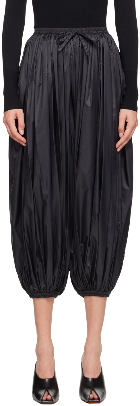 Shop Alaïa Black Balloon Trousers In 995 - Noir Alaia