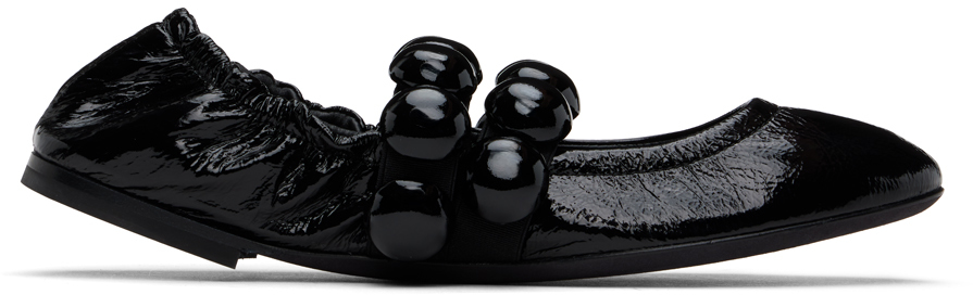 ALAÏA BLACK SPHERE BALLERINA FLATS 