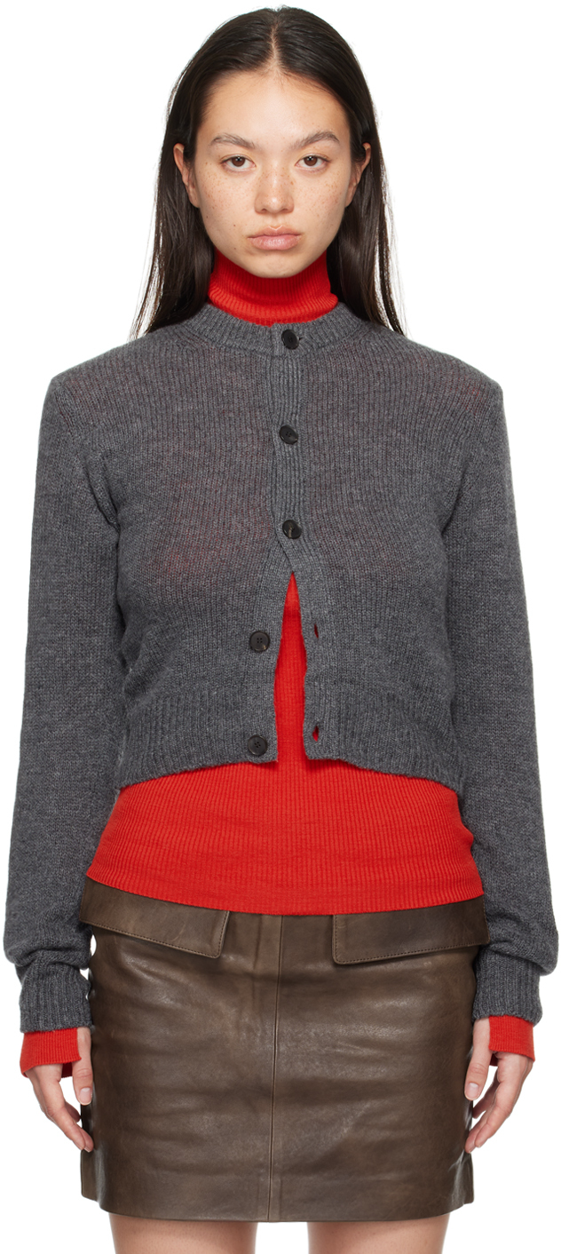 トップス AURALEE WOOL CASHMERE SILK KNIT CARDIGAN AURALEE BRUSHED WOOL CASHMERE SILK KNIT CARDIGAN A24AC01WK