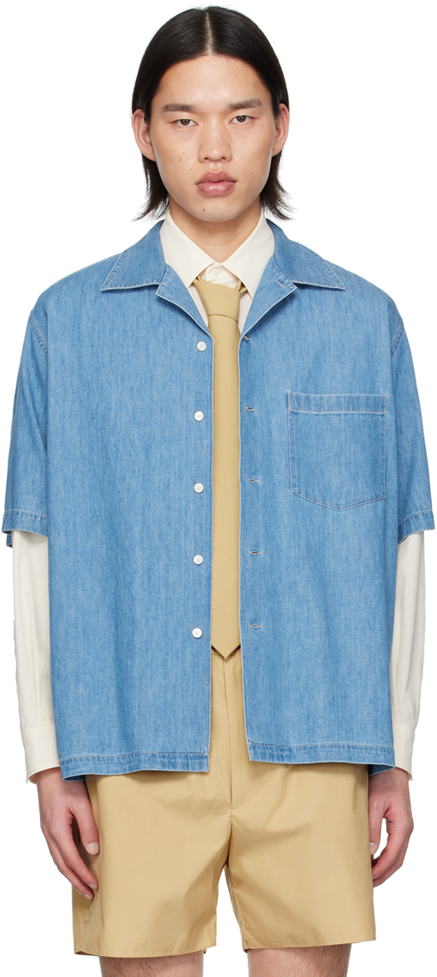 Blue Button Denim Shirt