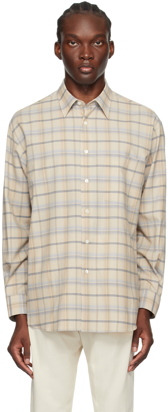 Beige Check Shirt