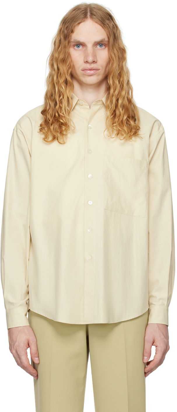 Beige Washed Finx Twill Big Shirt