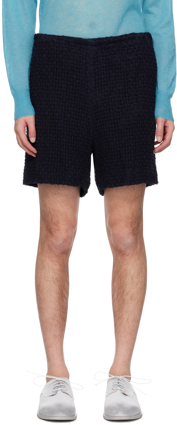 Navy Homespun Shorts