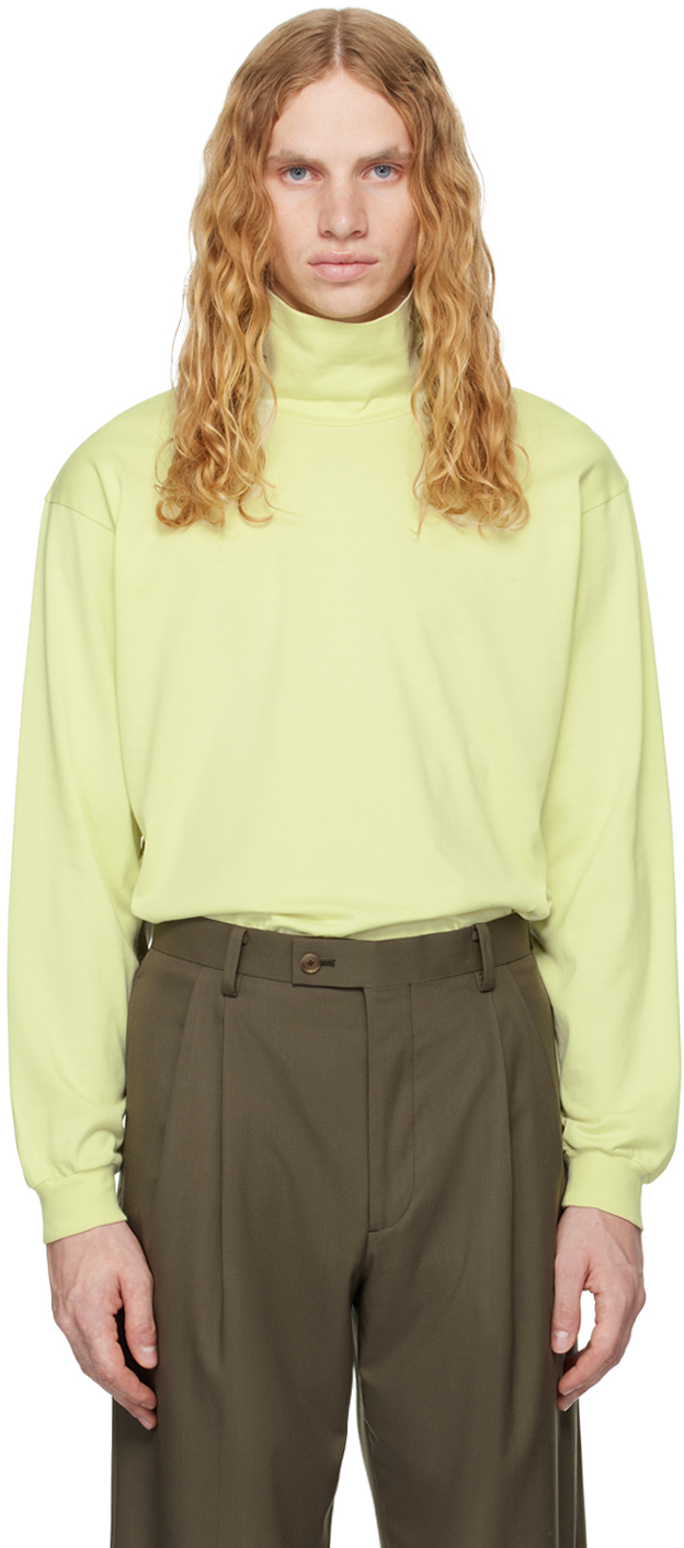 Green Luster Plaiting Turtleneck