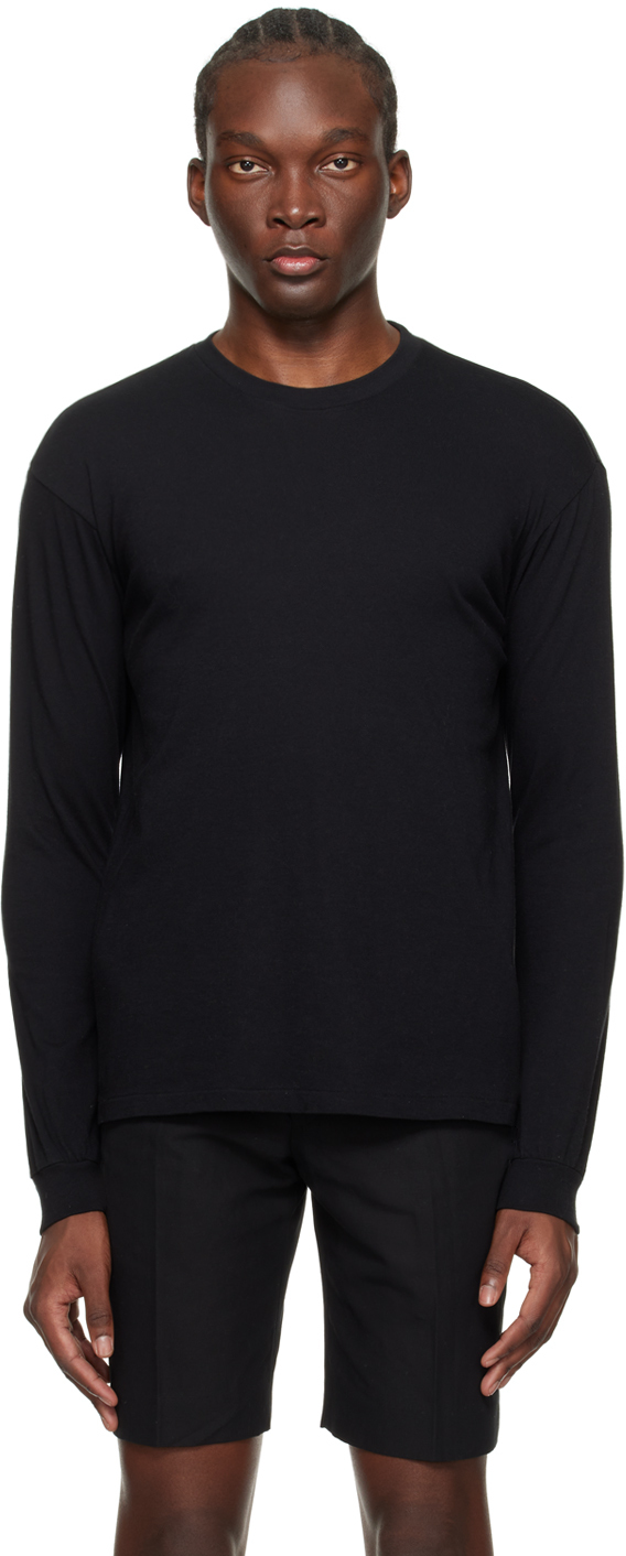 Black Seamless Long Sleeve T-Shirt