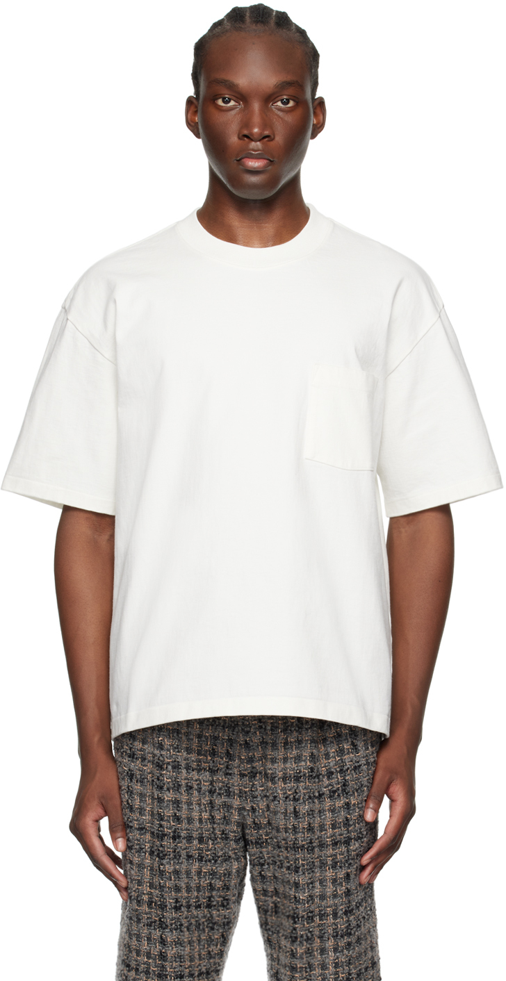 Shop Auralee White Heavyweight T-shirt