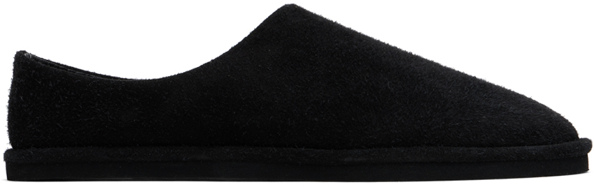 Black Suede Slippers