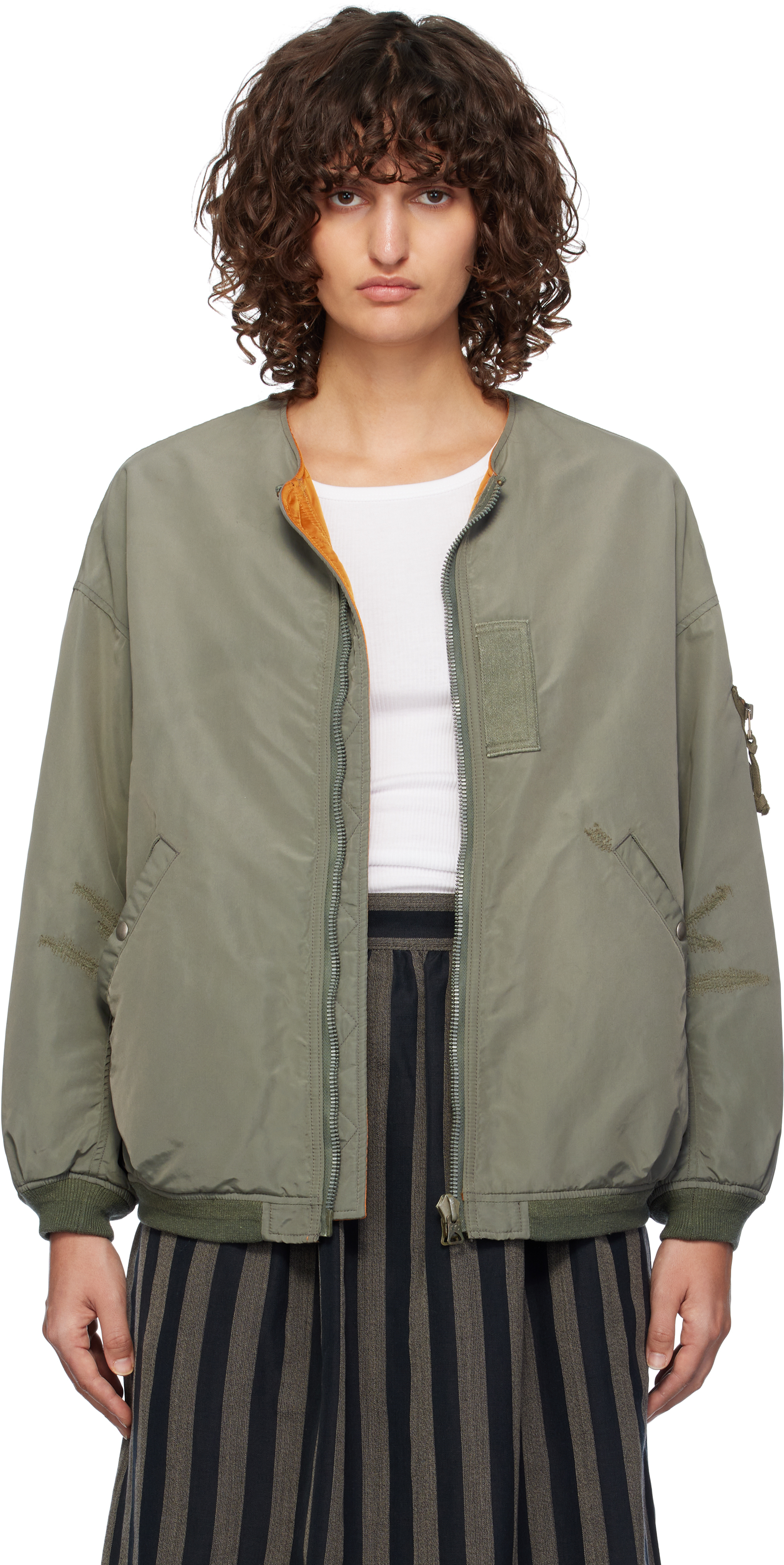 VISVIM GREEN THORSON BOMBER JACKET 