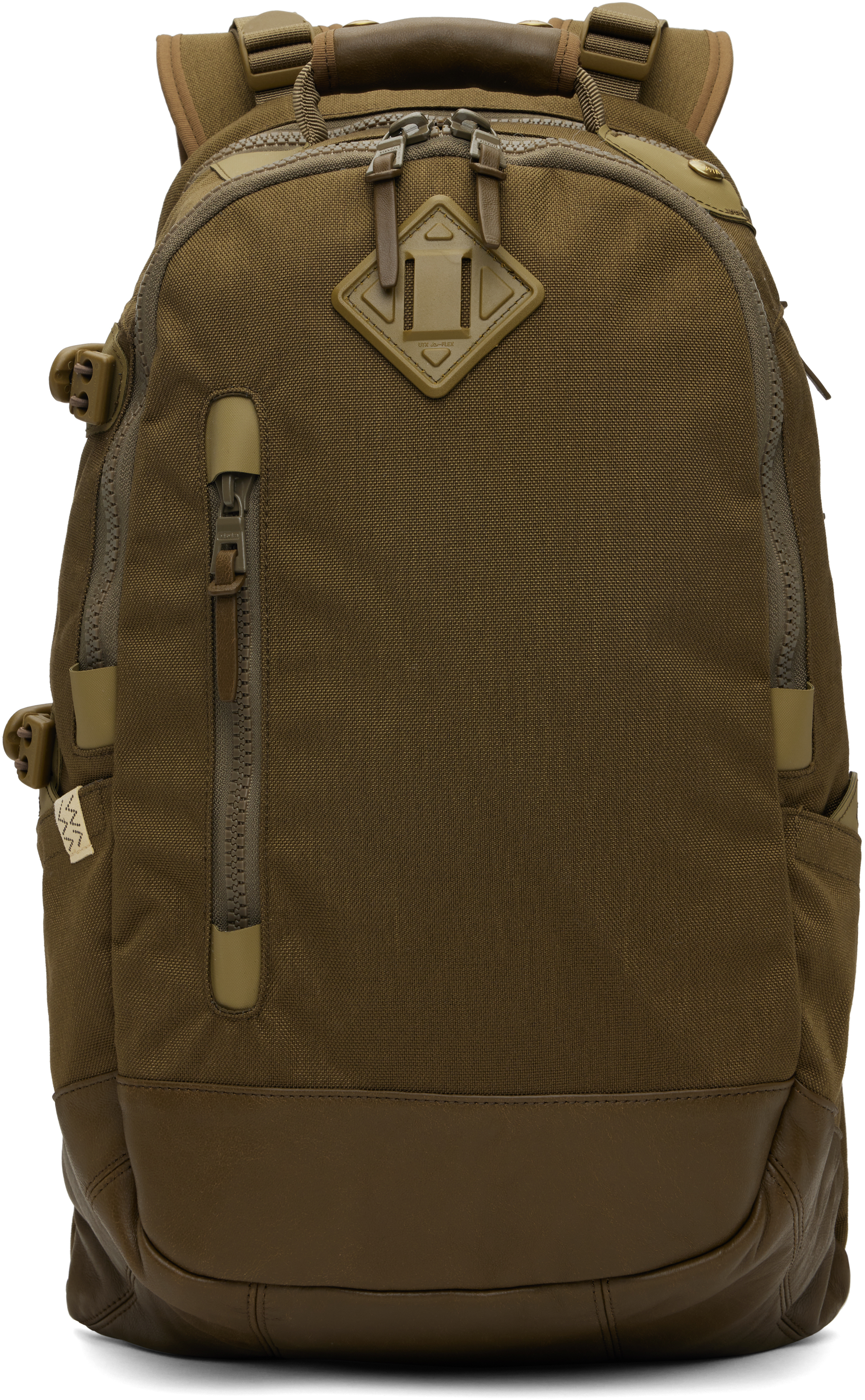 Visvim Khaki Cordura 20l Backpack In Green