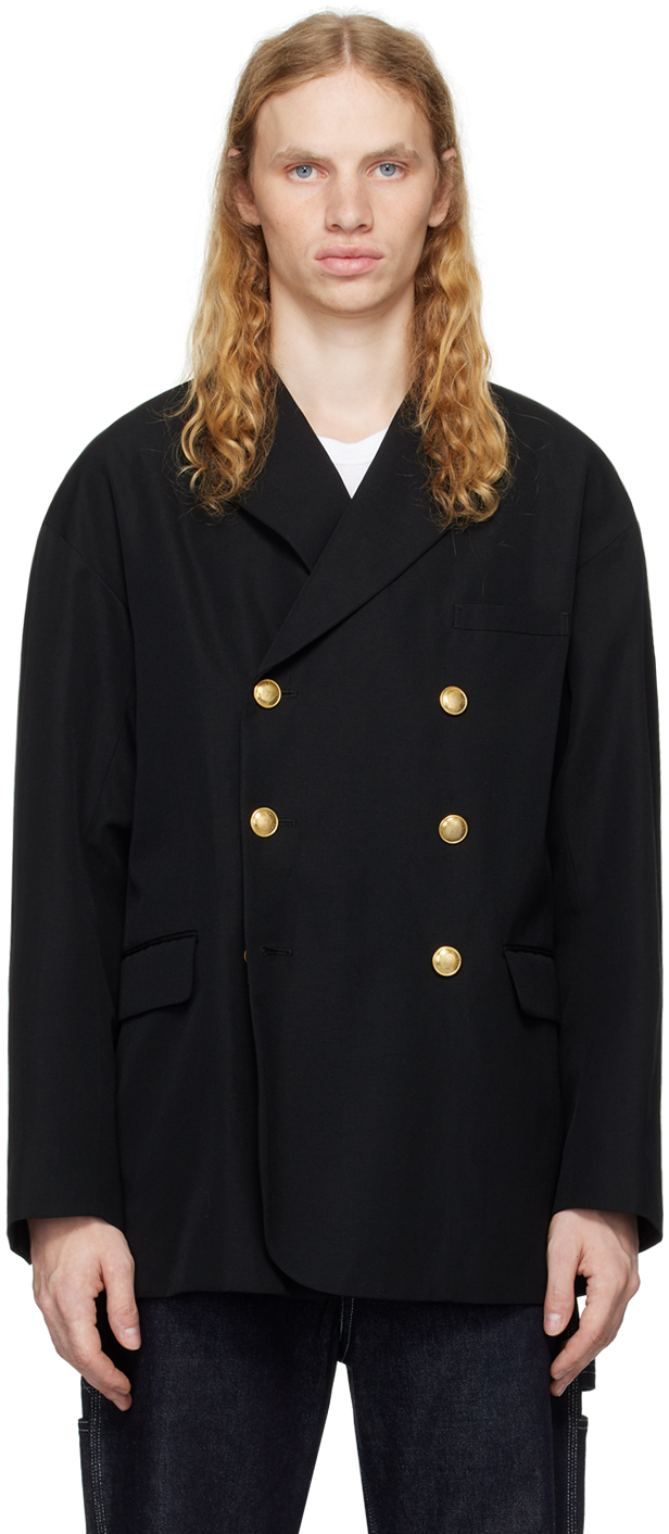 Shop Visvim Black Regis Blazer