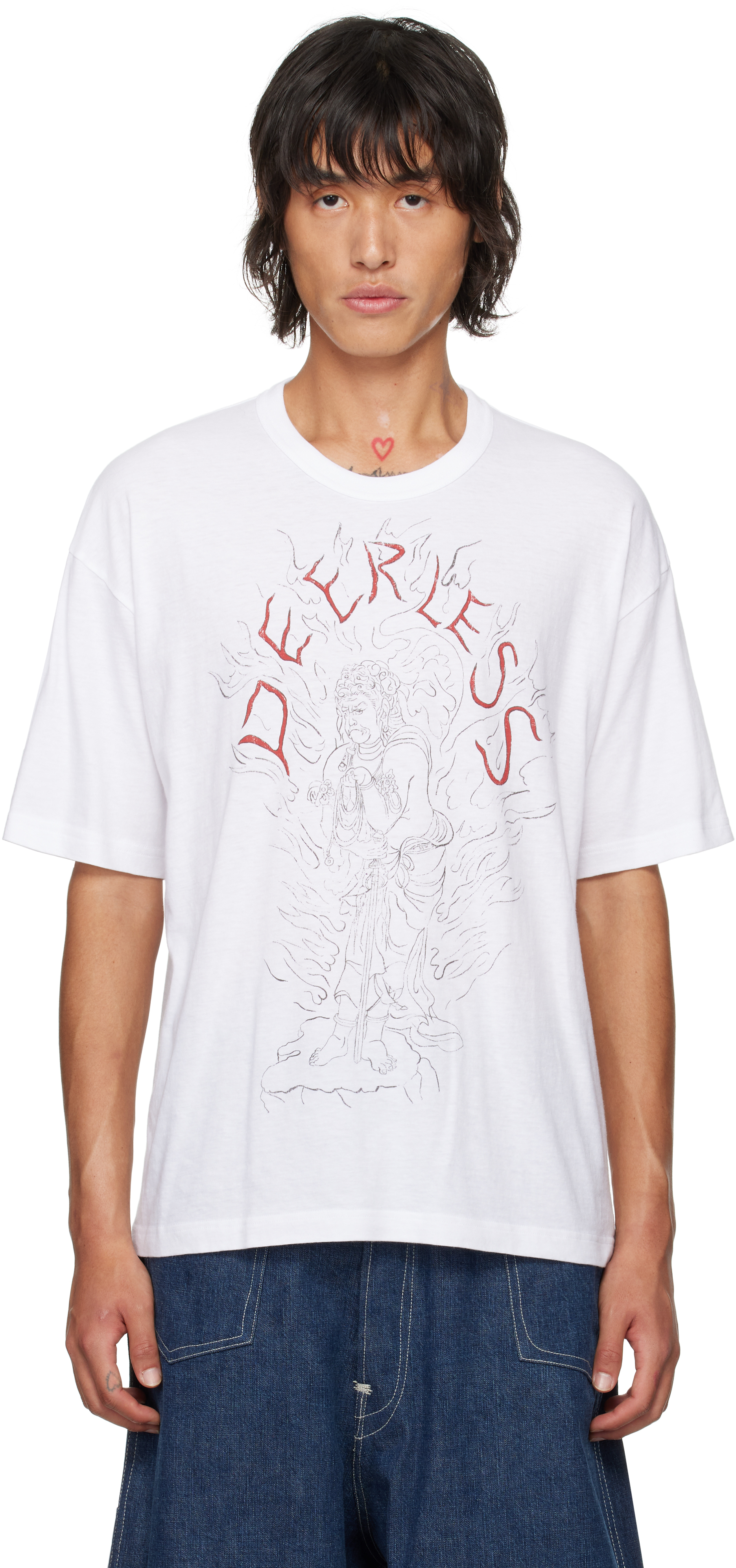 White Jumbo Peerless Acala T-shirt