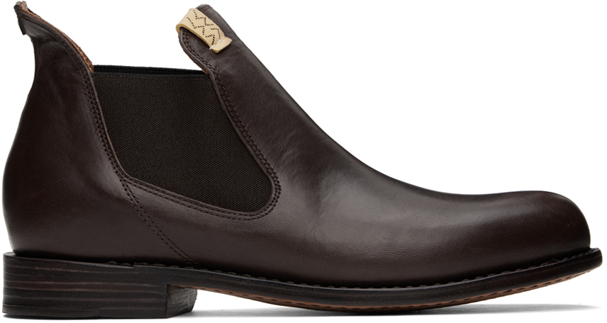 Shop Visvim Brown Gornegrat Mid-folk Chelsea Boots In Dk.brown