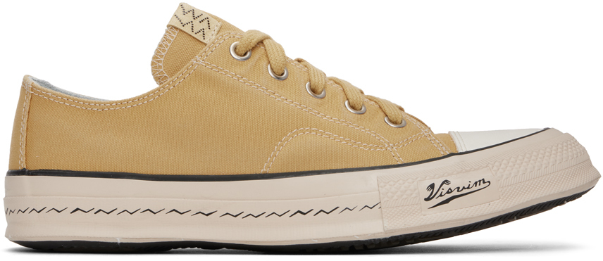 Shop Visvim Yellow Skagway L.t. Lo Sneakers In Mustard