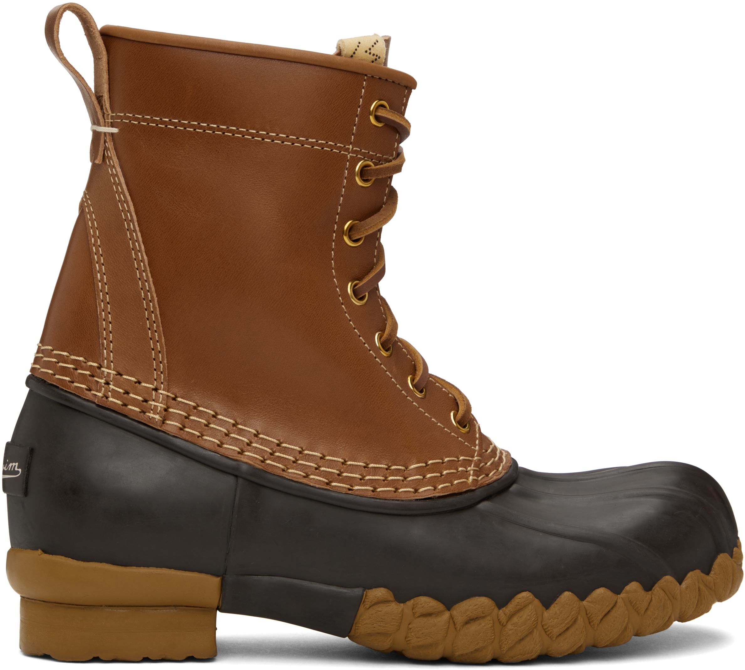 Shop Visvim Brown Decoy Duck Mid-folk Boots In Dk.brown