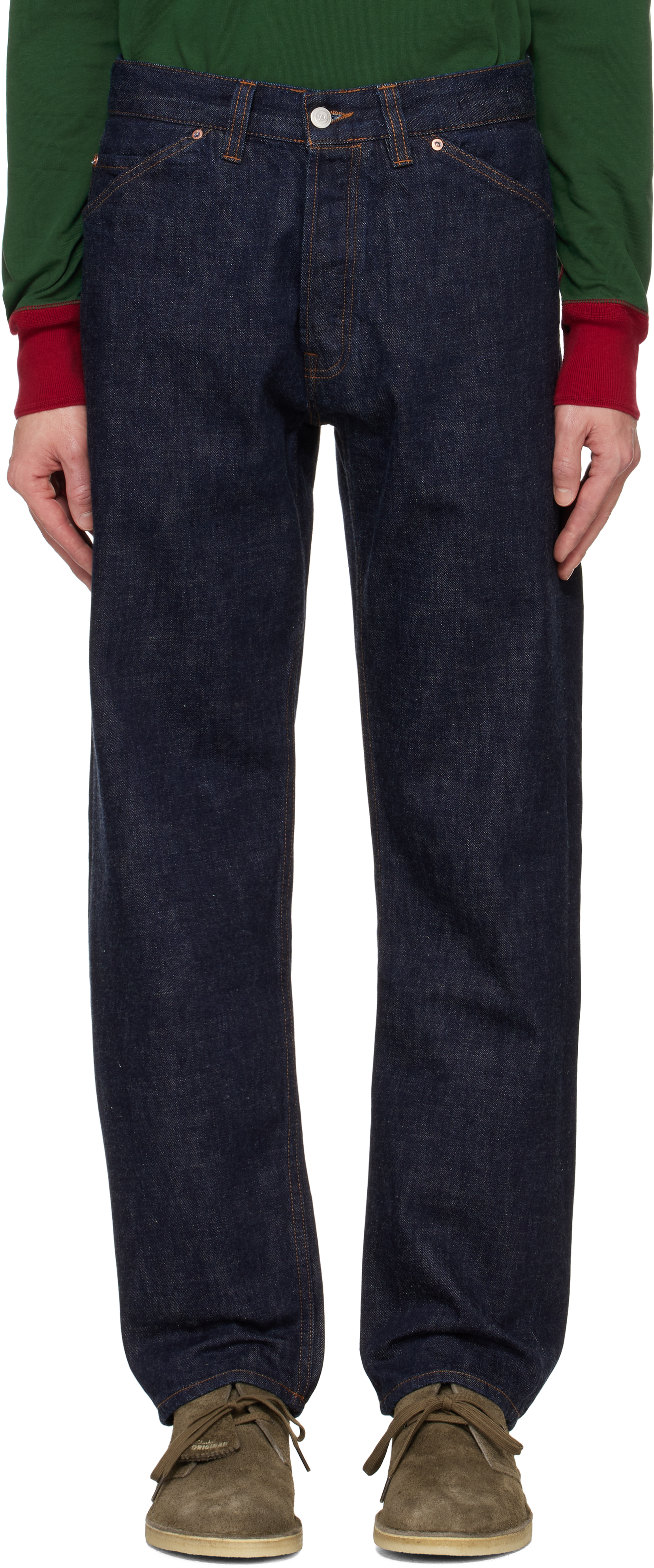 Indigo Selvedge Denim Five-Pocket Jeans