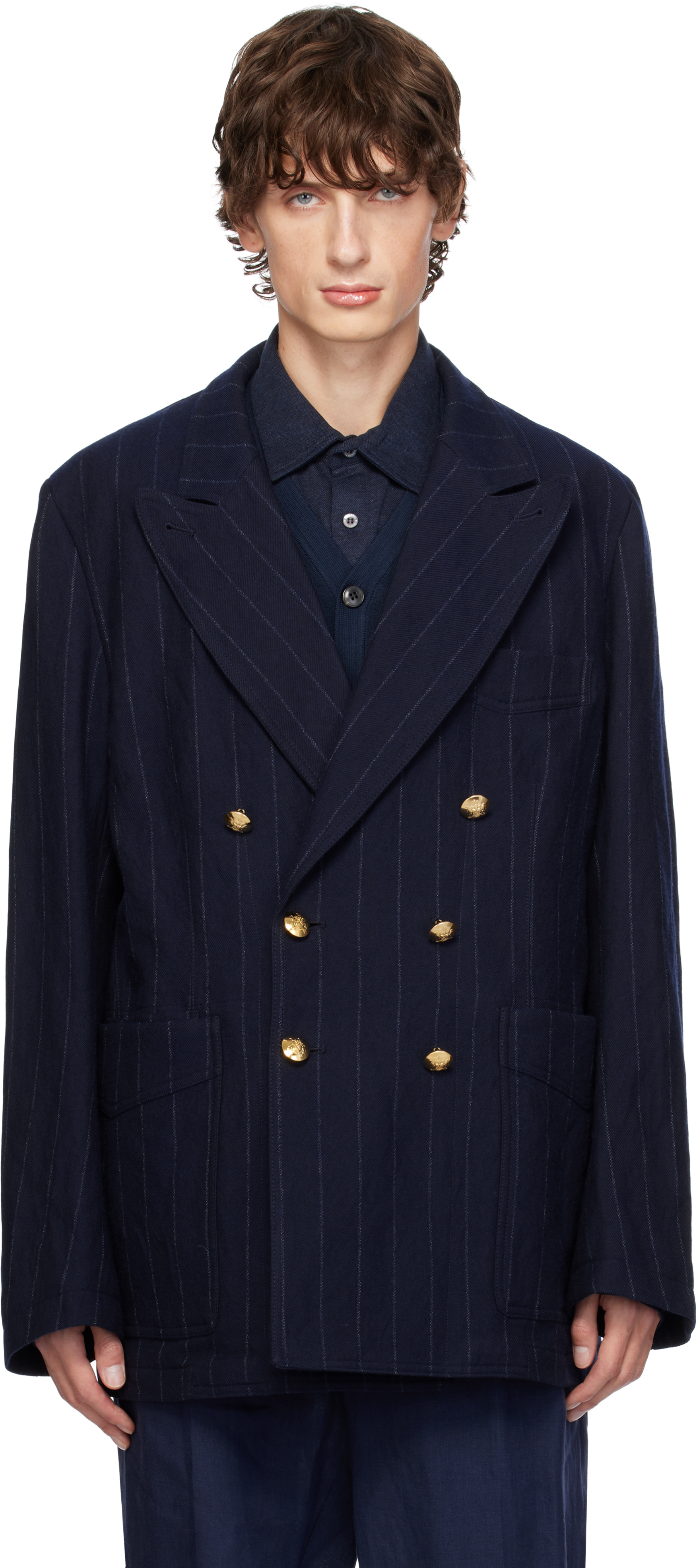 Navy Mk. III Pin Stripe Blazer