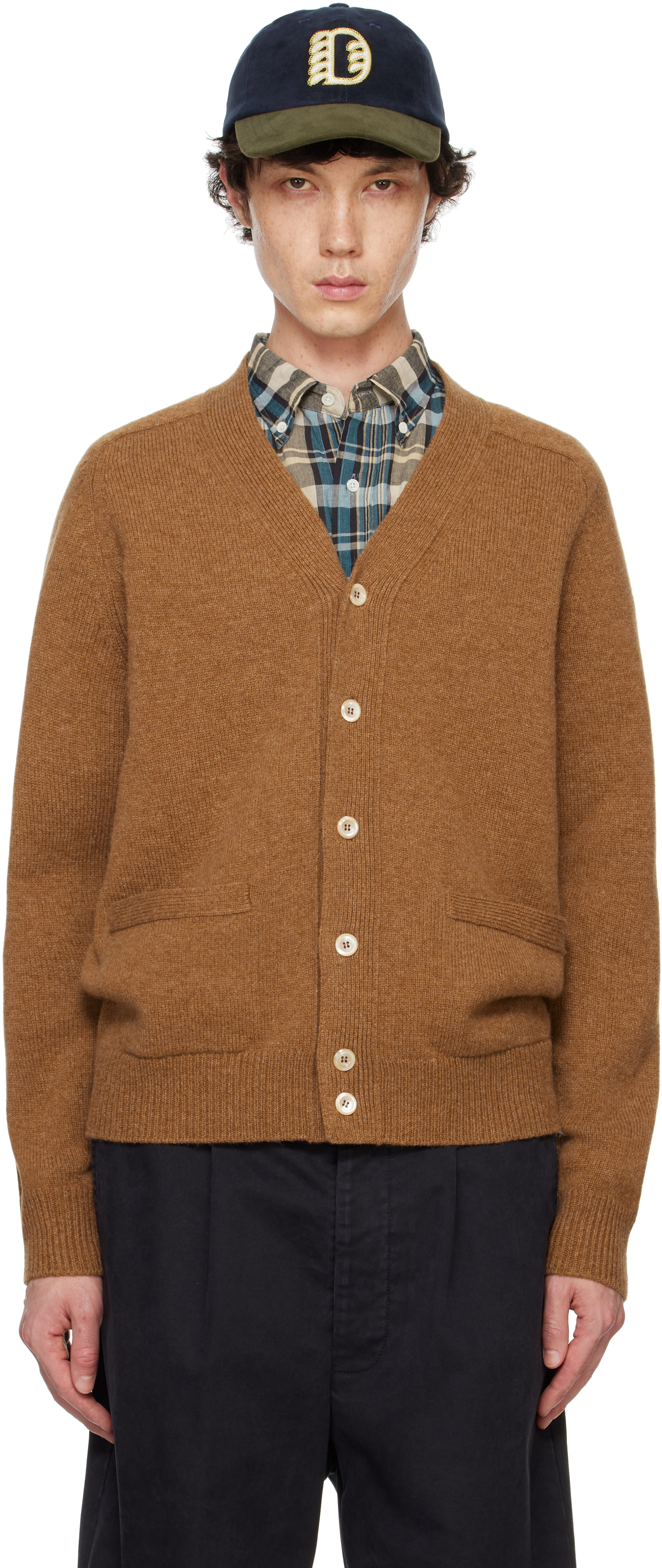 Brown Lambswool 6 Button Cardigan