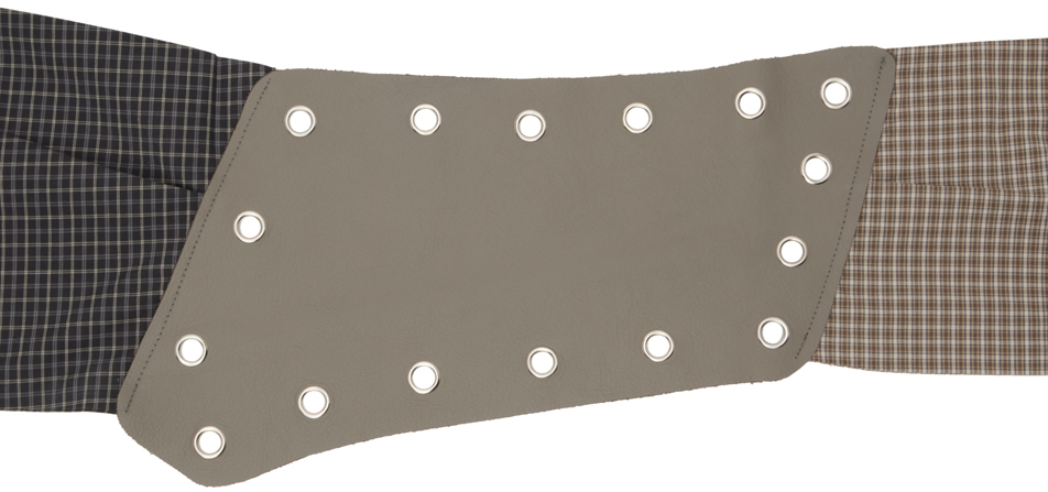 Shop Sc103 Taupe & Navy Wane Belt In Cement